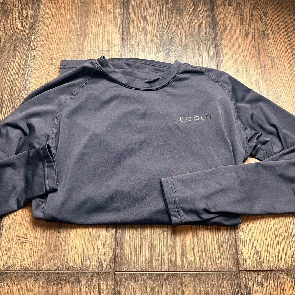 Tesla Charcoal Long Sleeve Top